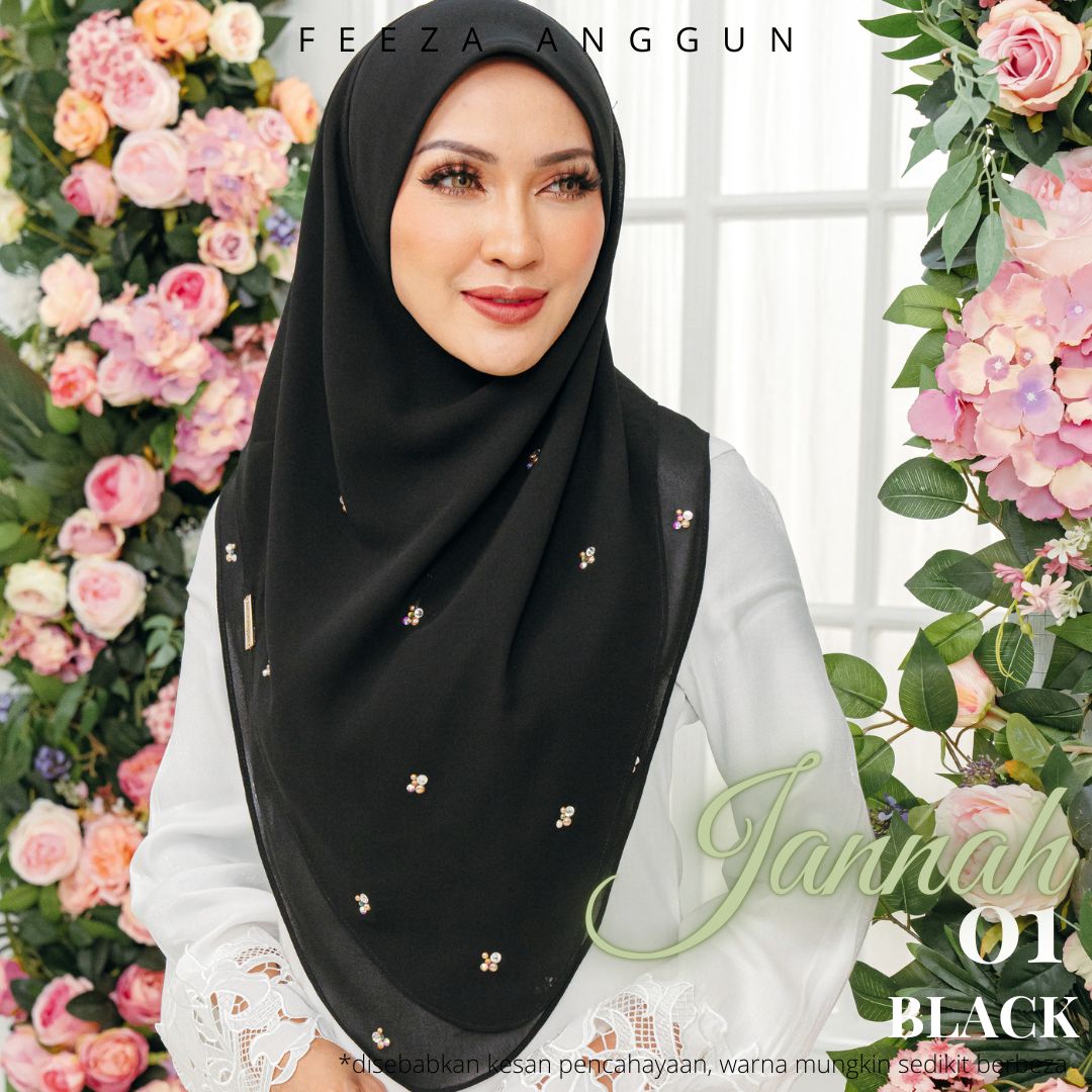 Jannah 01 Black | 2pcs RM110 - Feeza Anggun